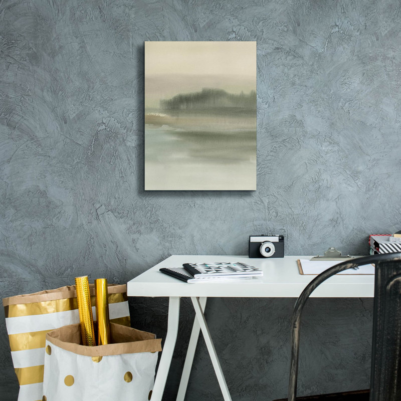 Toile épique «Misty Lake Mornings 1» par Ethan Harper, graffiti épique, 12 po x 16 po, H 16 po x l 12 po