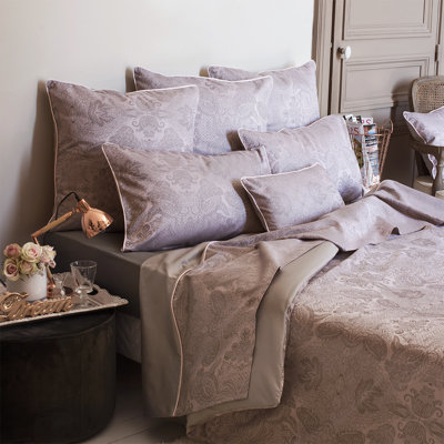 Grayone Cotton Damask Duvet Cover