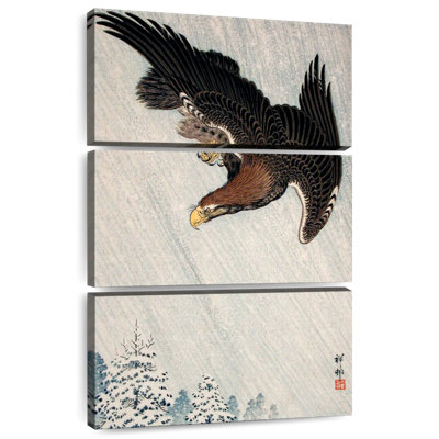 Brampt Eagle Flying In Snow