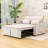 Florencia Versatile Adjustable Futon Sofa Bed with USB Charging Ports, 2 Pillows and Phone Stand-2005513016