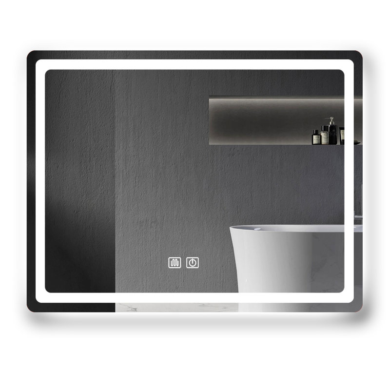 31In. H Bathroom Led Lighted Mirror - Fog Function, , Plug And Screws Wall -Proof, Clear Imaging, Included