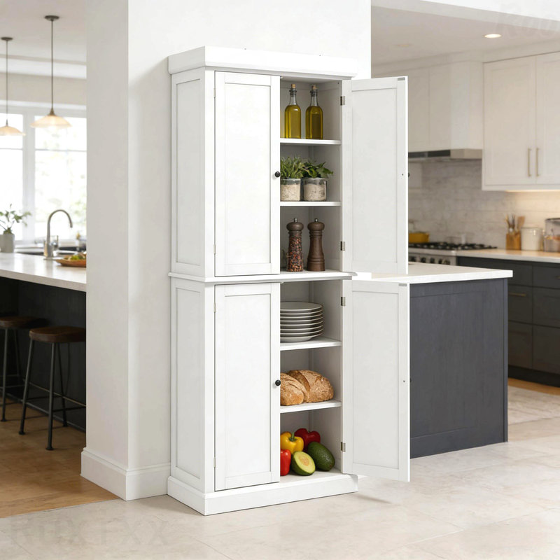 Armoire de rangement autoportante pour garde-manger