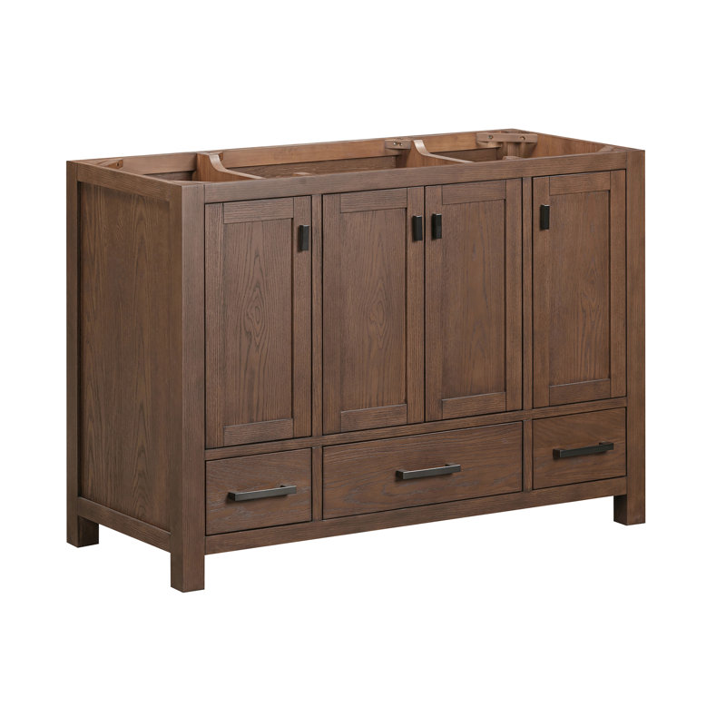 Base de meuble-lavabo simple 48 po Souther seulement, Chêne moka