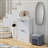 Shoe Cabinet for Entryway, Narrow Shoe Rack Storage Organizer with 2 Flip Drawers and Adjustable Shelves for 10 Pairs of Shoes-886959730