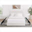 Lit plateforme tapissier avec rangement et grand lit Linen Beige