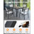 5 Pieces Expandable Patio Dining Set, Never-Rust Aluminum Outdoor Dining Table Set, 32"-65" Extendable Dining Table and Stackable Textilene Dining Chairs for Garden, Deck, Indoor, Limed Oak