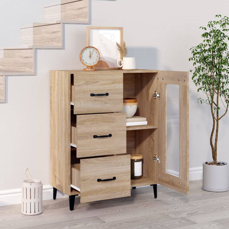 Aaroh 69.5Cm Wide 3 Drawer, Sonoma Oak