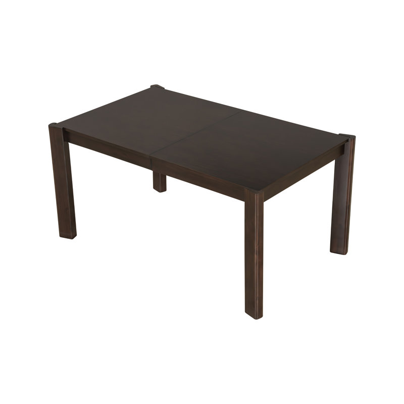 Table de salle à manger extensible en bois massif Farmhouse - Conception peu encombrante, Noyer