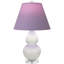 Matte Small Double Gourd Accent Lamp - Matte Ash, Lucite - Ink Black with Rose Red Lining Shade-1298750546-1298750550-1298750554