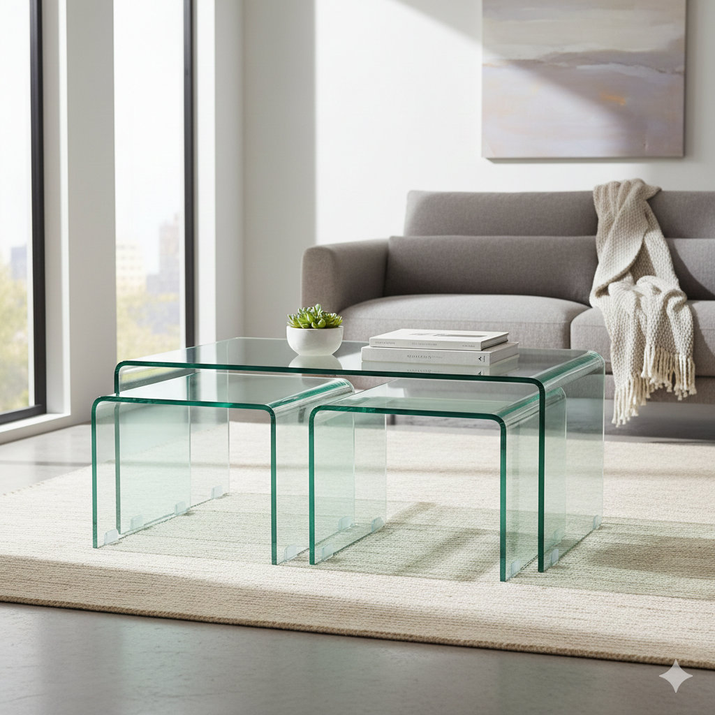 Stantonsburg Glass Nesting Coffee Table Orren Ellis