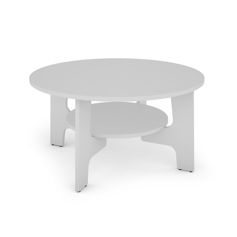 Aurigae Four Leg Coffee Table with Storage, White