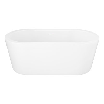 Boone 51" Free Standing Acrylic Soaking Tub with Integrated Drain, Overflow, and Foam Insulation