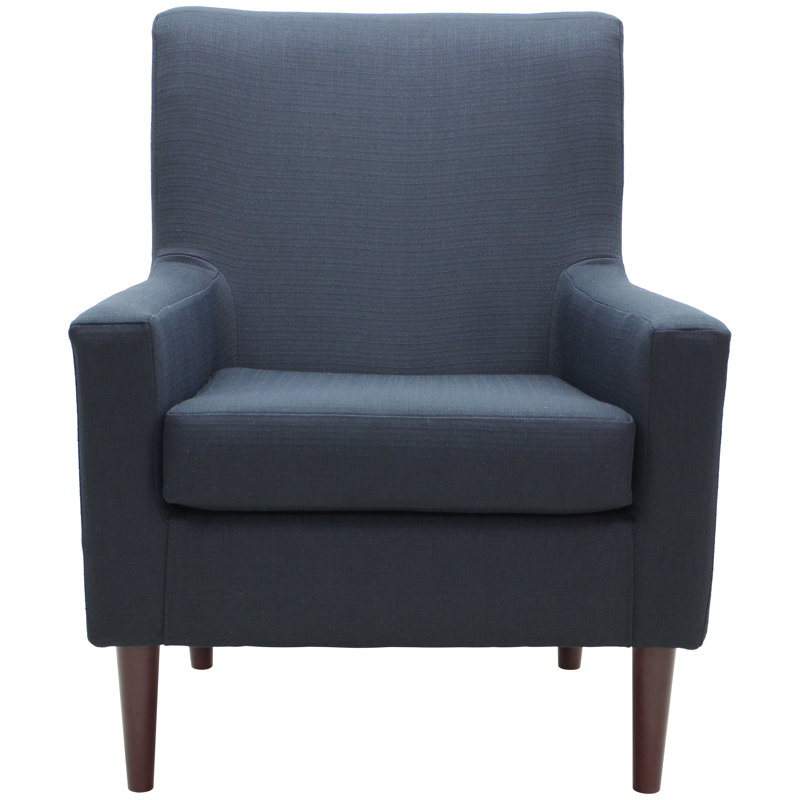 Donham Upholstered Accent Chair, Klein Midnight Basketweave