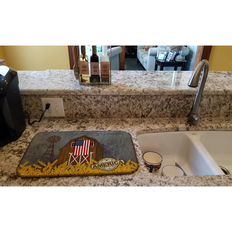Patriotic Barn Land Drying Mat