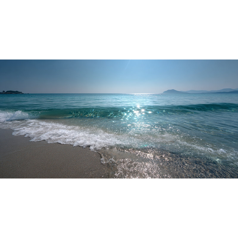 Art mural sur toile Sunlit Shoreline, H 24 po x l 48 po x P 1,5 po