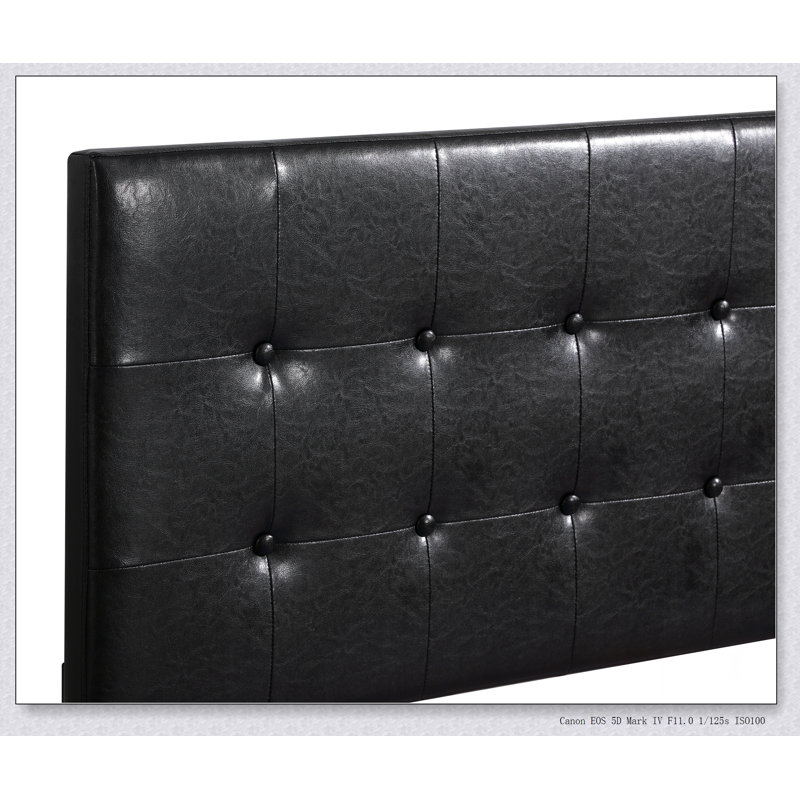 Lit contemporain élégant en noir, Grand