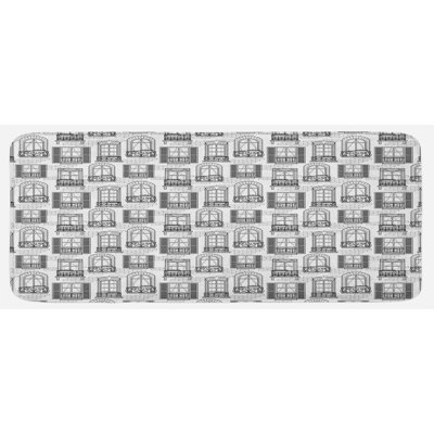 Traditional Solid Color Synthetic Kitchen Mat