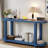 Minimalist Console Table With Oval Desktop And 2-tier Design-70788116