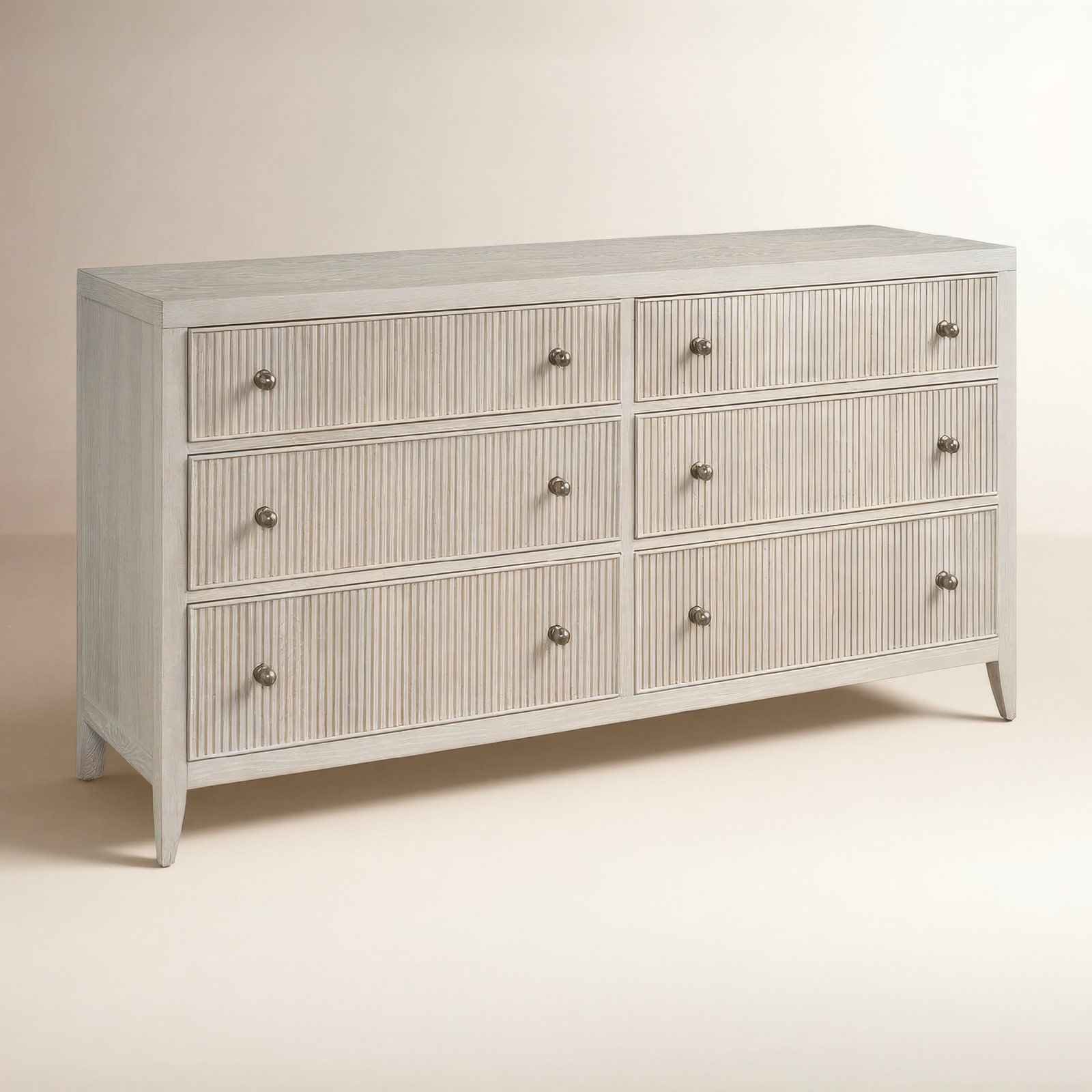 Caterina 68" Oak Double Dresser, White Oak