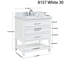 Colleen 30" Single Bathroom Vanity with Marble Top-1184974426