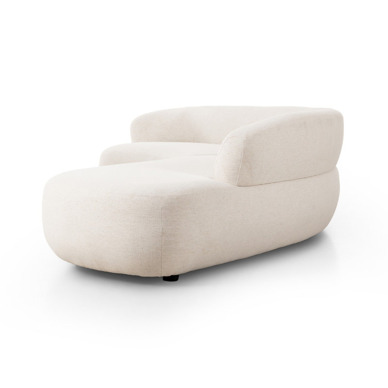 Belen 2Pc Sectional W/ LAFC-Thames Coal, Nomad Snow Polyester Blend, Left Hand Facing