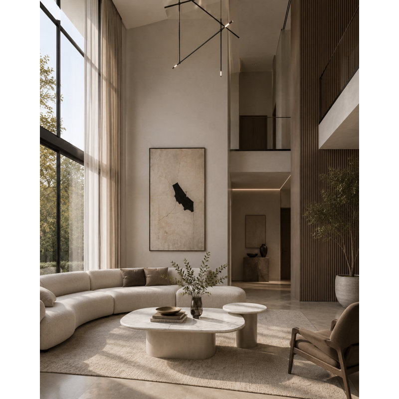 Universum Marble Nesting Coffee Table, White