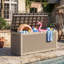 Boîte de rangement extérieure 120 gallons, boîte de rangement en résine imperméable et verrouillable avec siège-131176325