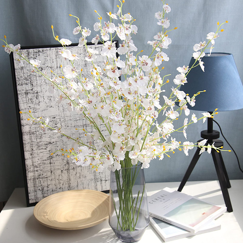 Faux Silk Orchid Arrangement, White