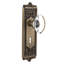 Egg & Dart Plate with Decorative Keyhole and Oval Clear Crystal Door Knob-540548979