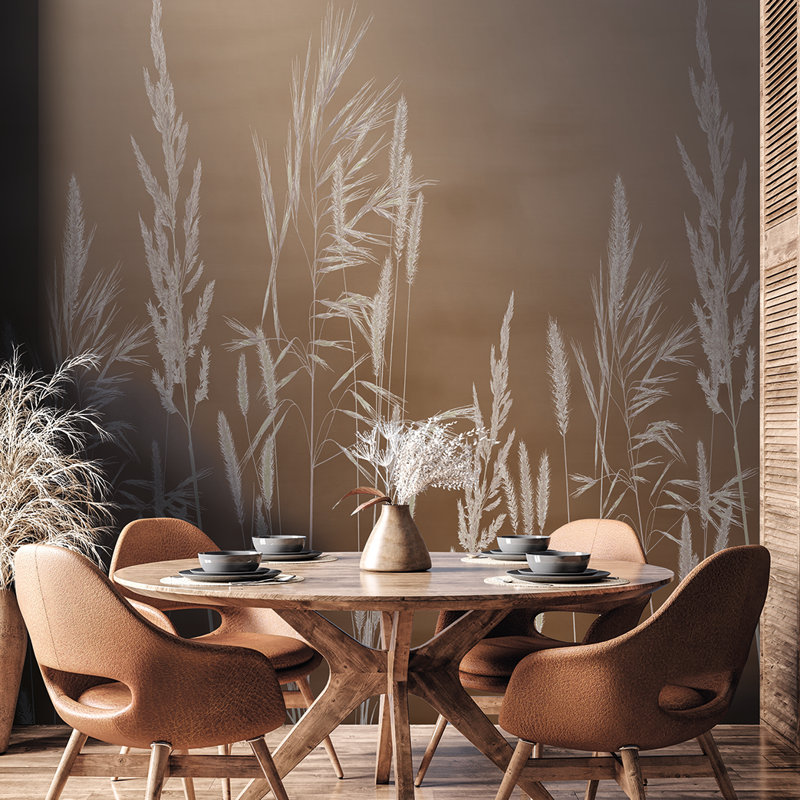 Willow Grass Brown Wall Mural, Brown