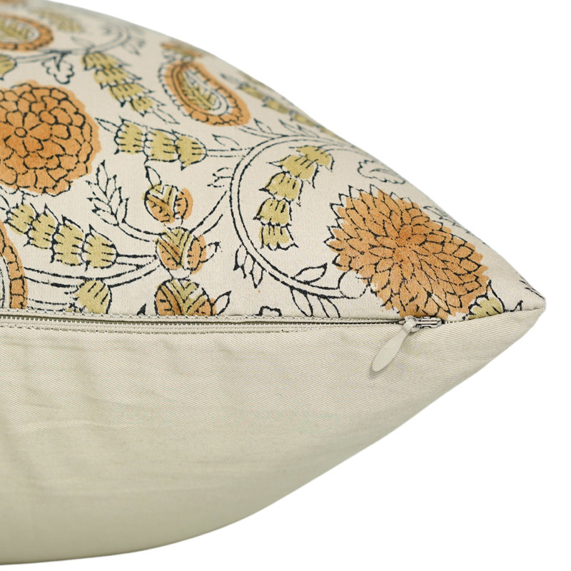 Coussin décoratif Fabivine Boho, satin de coton, (Gopi, rouille), ensemble de 4, H 18 po x l 18 po