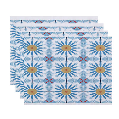 Friedman Polyester Geometric Rectangle Placemat
