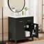Meuble-lavabo de 30 po avec lavabo en céramique, armoire de salle de bain simple avec 2 portes et une tablette-1214221886-1214222017