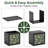 35 Gallon Black Decorative Print Resin Deck Box with Decorative Printed Panels