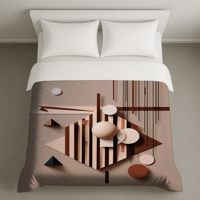 Housses de couette à motif géométrique, Grand lit