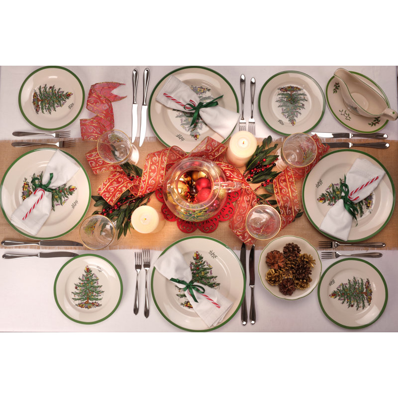 Spode Christmas Tree Stacking Bowls Glazed 5.5"