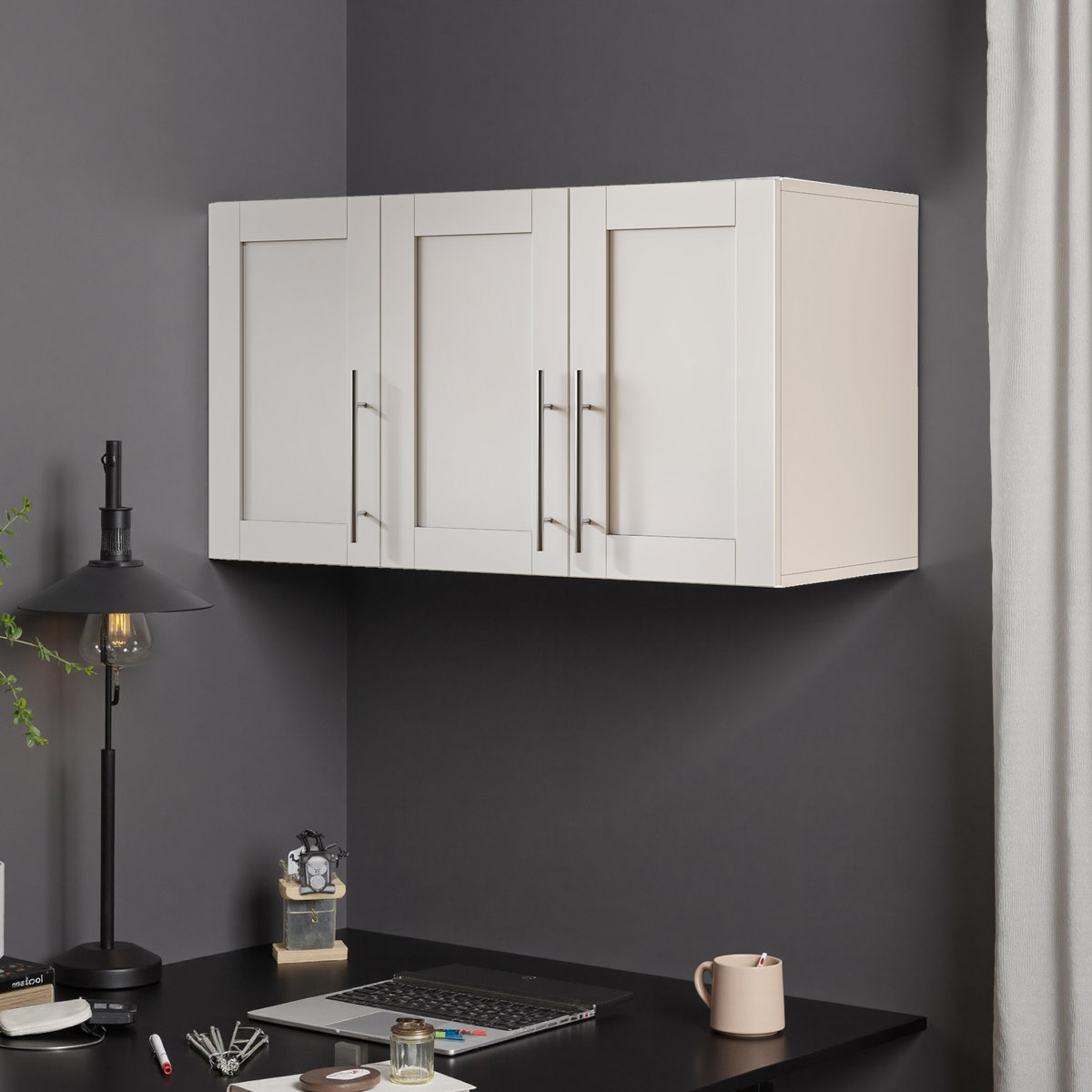 Ebern Designs Stackable Wall Mounted Storage Cabinet Laundry Room Wall ...