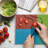 Ambesonne Pastel Cutting Board Large Size Retro Camera Hipster Multicolor