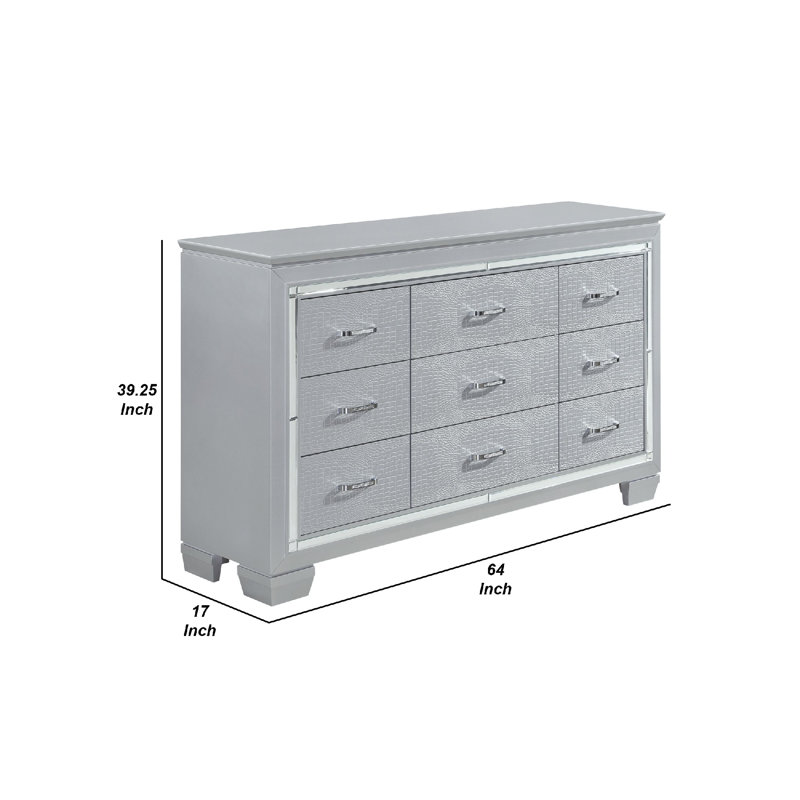 Commode standard 9 tiroirs en bois Swanage
