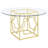 Round Glass Top Metal Base Dining Table-94375234