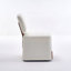 Chaise rembourrée en lin sans accoudoirs avec roulettes, ivoire-2009535109