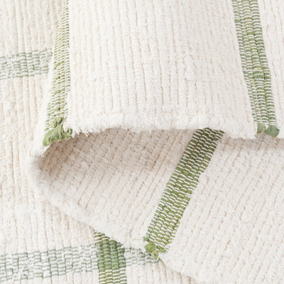 Nuriye Handwoven Recycled Cotton Plaid Rug