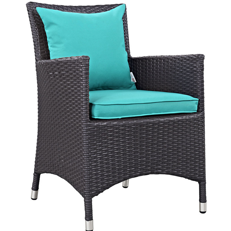 Modway Convene 9 Piece Dining Set, 90.5" L x 63" W, Turquoise