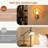 Modern Gold Hardwired Wall Sconce Set of 2, 2 G125 Bulbs Included, Glass Globe Wall Light with Pull Chain Switch, Mid Century Wall Lamp for Bedroom, Living Room, Hallway,-1828894343