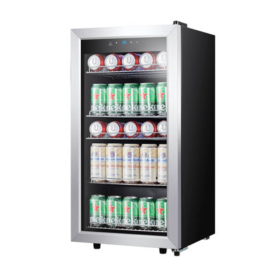 Kalamera 17Inch Mini Beverage Fridge Refrigerator- 120 Cans Freestanding Drink Cooler