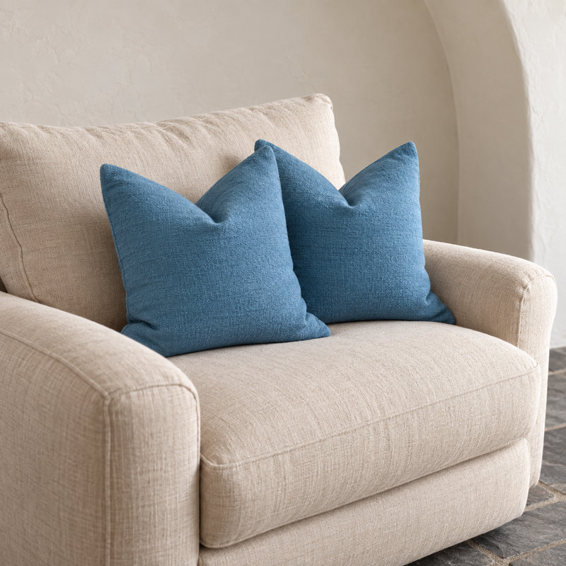 Ocean Blue Textured 2 Pillow Set