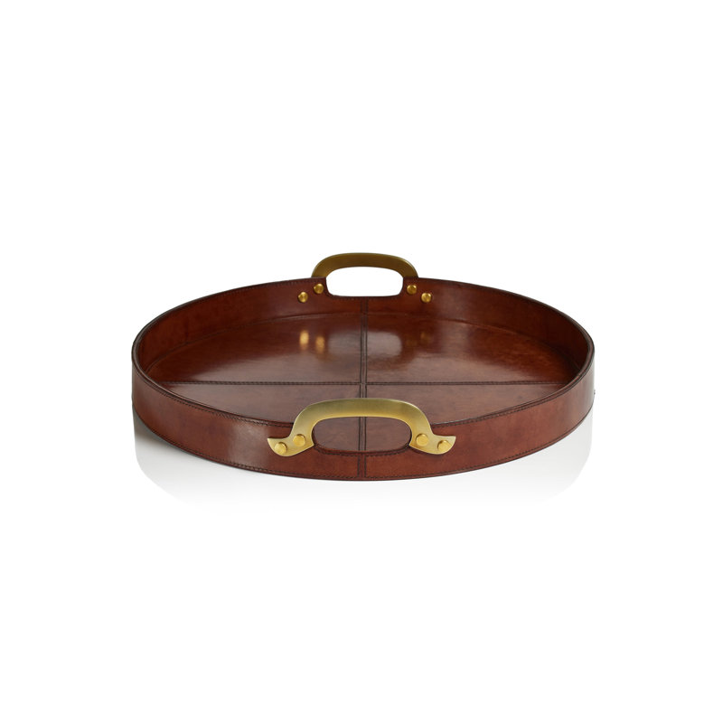 Zodax MDF/ Cardboard/ Leather/ Aluminum Tray, 3.5" H x 20" W x 20" L