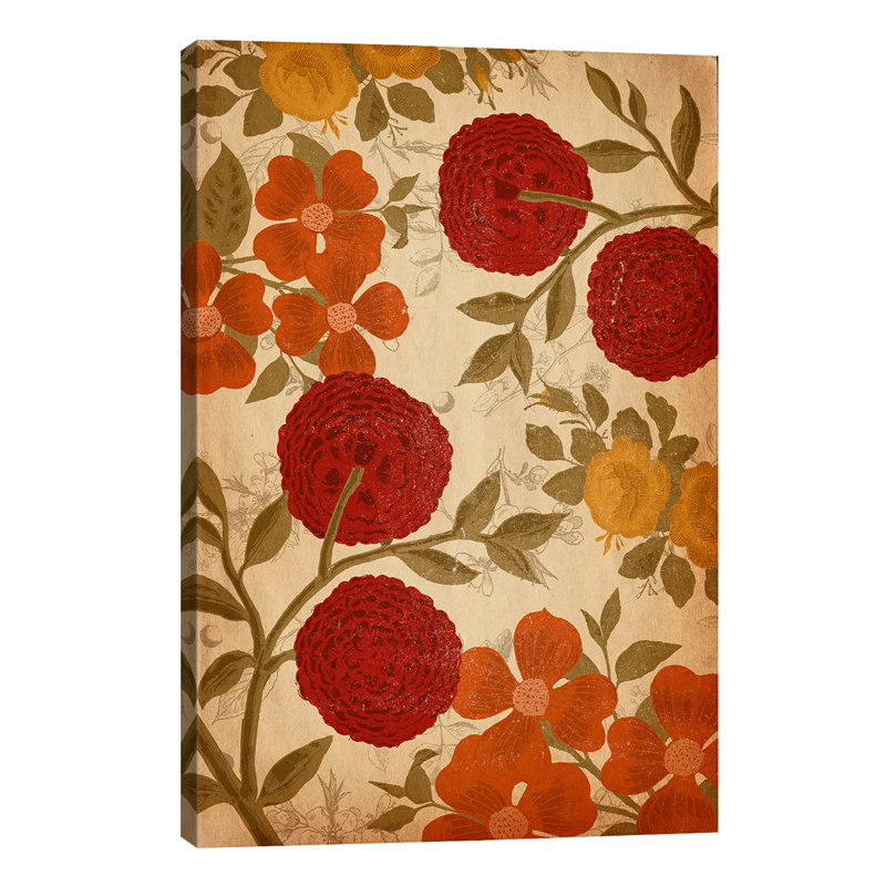 Tapisserie de fleurs coupées fraîches - peinture sur toile, H 18 po x l 12 po x P 1,5 po