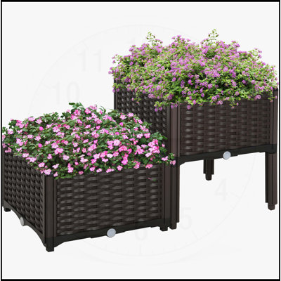 2 Piece Raised Garden Bed with Legs