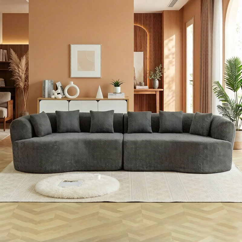 Canapé modulaire Curved, Gris chenille